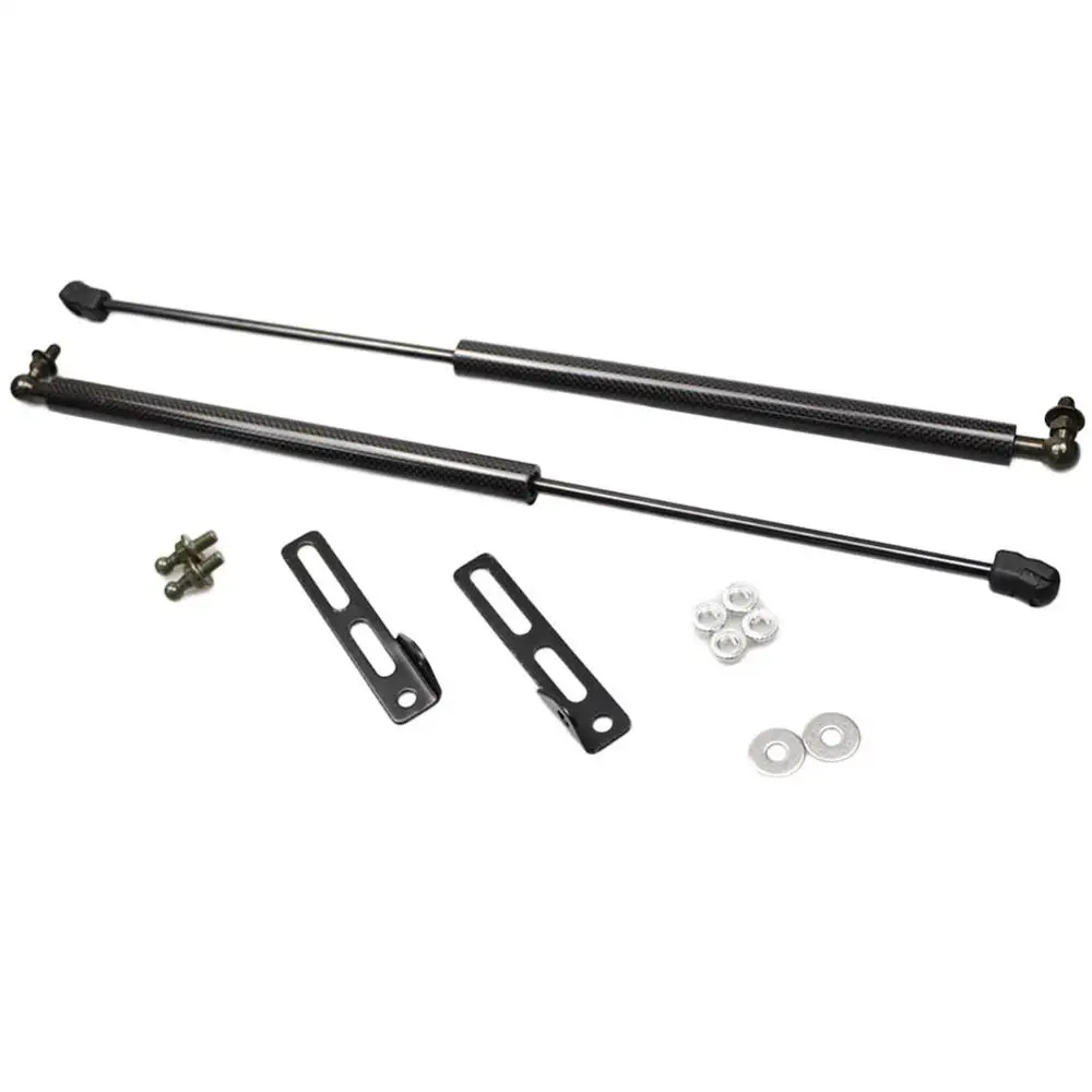black carbon fiber Для Volkswagen v w Polo 2011- 2x передний капот модифицирует газовые стойки из углеродного волокна, поддержка подъема, амортизатор - Цвет: black carbon fiber