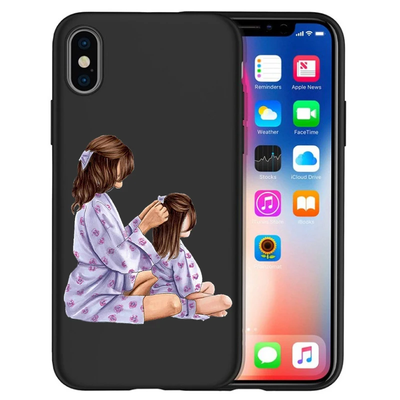 Для iPhone 11 Pro Чехол для малыша и мамы Из двух предметов девочек Одежда папы чехол