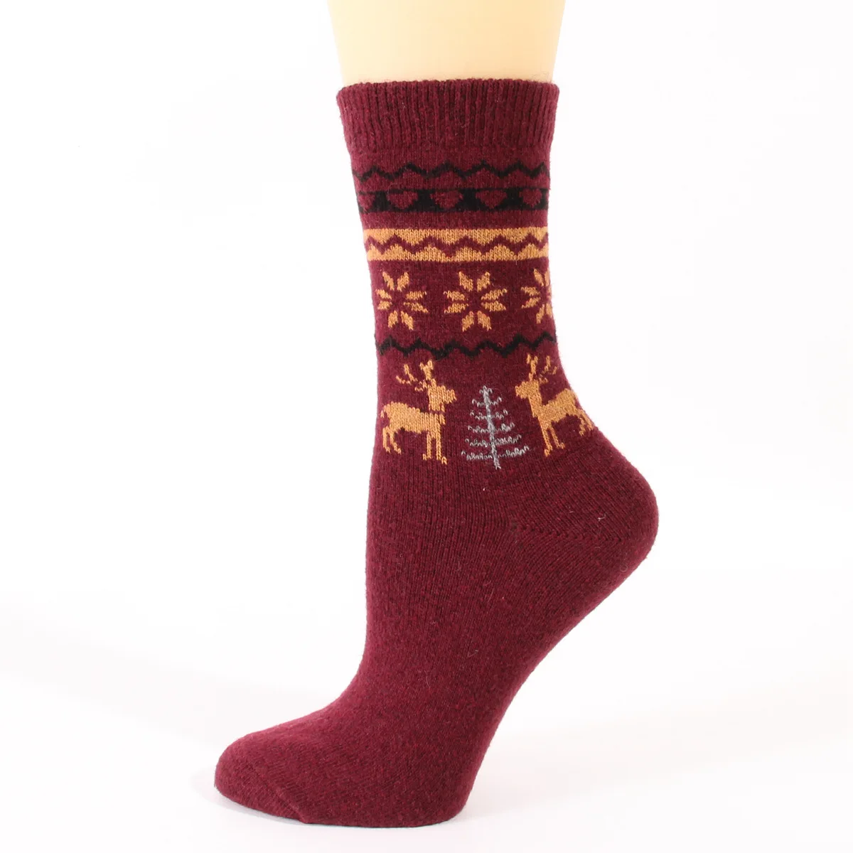 12 Pairs Winter Wool Socks for Women Warm Thick Hiking Boot Cozy Animal Elk Casual Work Soft Dress Socks for Cold Weather