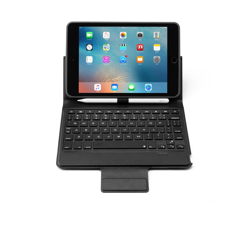 [Новинка] 4,0 Беспроводная bluetooth-клавиатура для iPad mini 4/5, кожаный чехол Премиум+ все в дизайне+ 7 цветов подсветки
