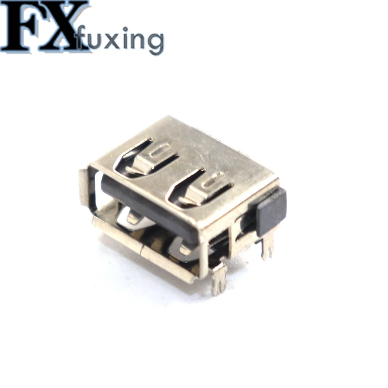 10pcs Laptop 2.0 USB Connector Jack Sockect Commonly Used 90 Degree AF Type 4 DIP Foot JACK Female Length=10MM Harpoon Feet |