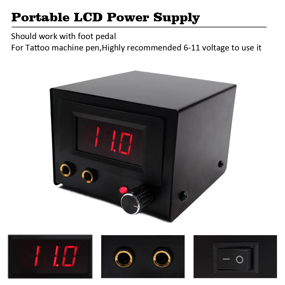 Машина для перманентного макияжа тату ротационная ручка источник питания