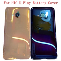 battery cover rear door with camera lensflash lightlogo for htc u play back glass cover replacement