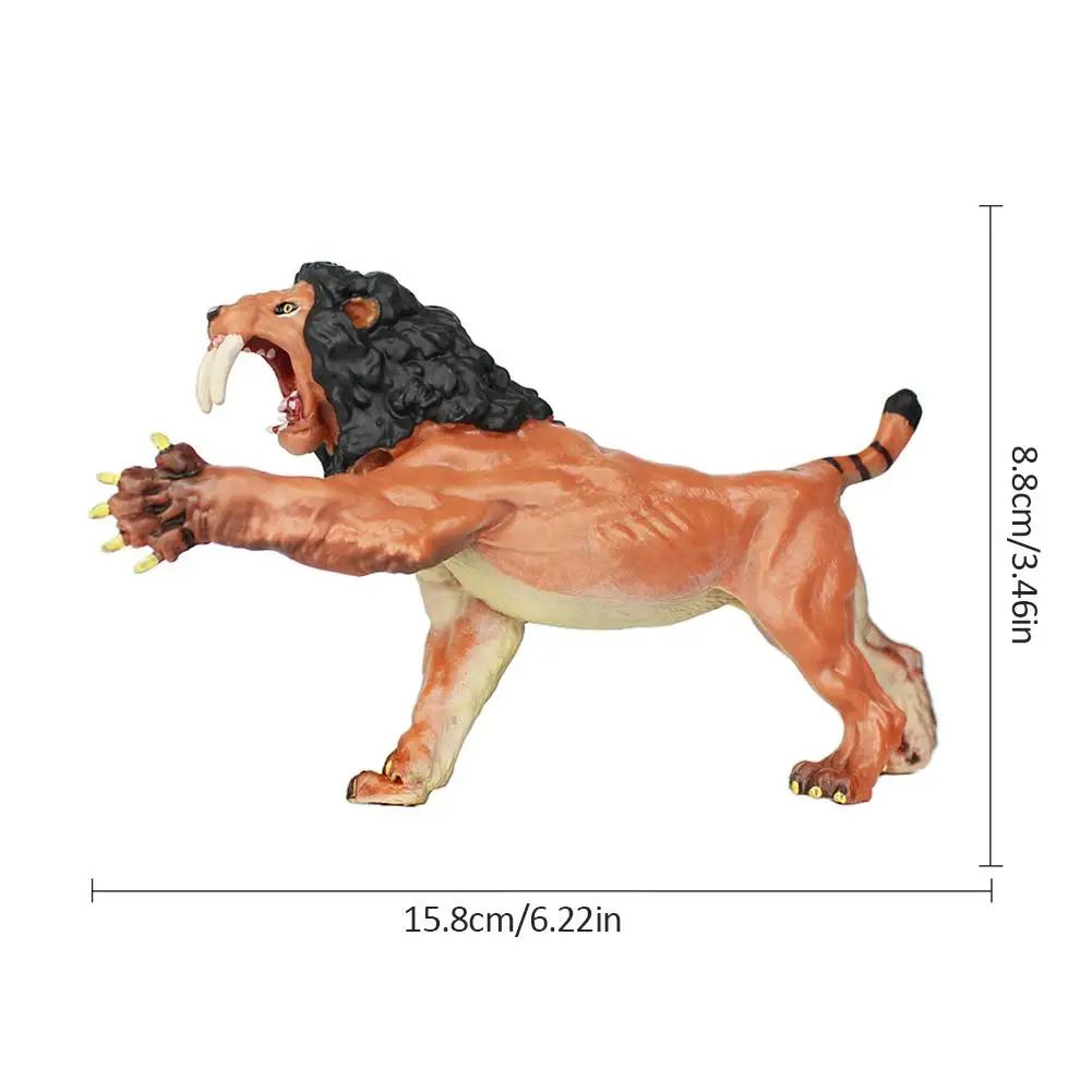 Новинка фигурка рыжающего смайлодона 6 5 дюйма фигурки животных модель куклы из