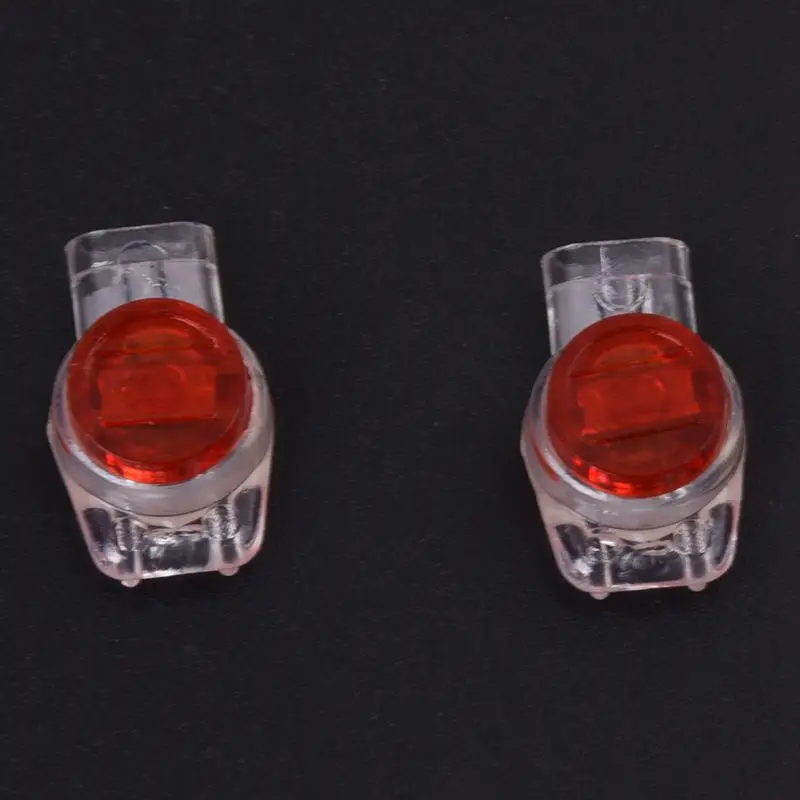 100 Pcs Data Phone Wire Butt Splice 3 Ports UR Connectors Red Clear | Обустройство дома