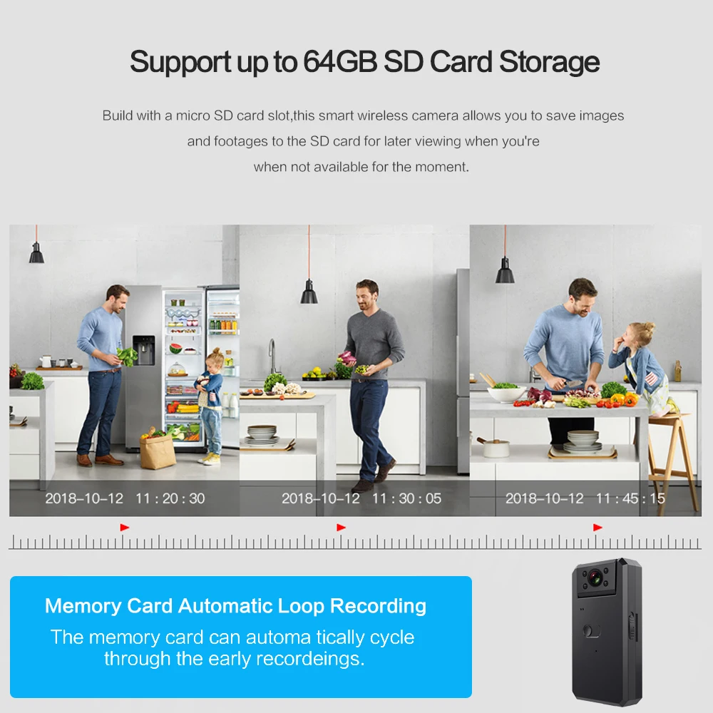 Мини камера видеонаблюдения 4K Wi Fi HD 1080P|Компактные видеокамеры| |