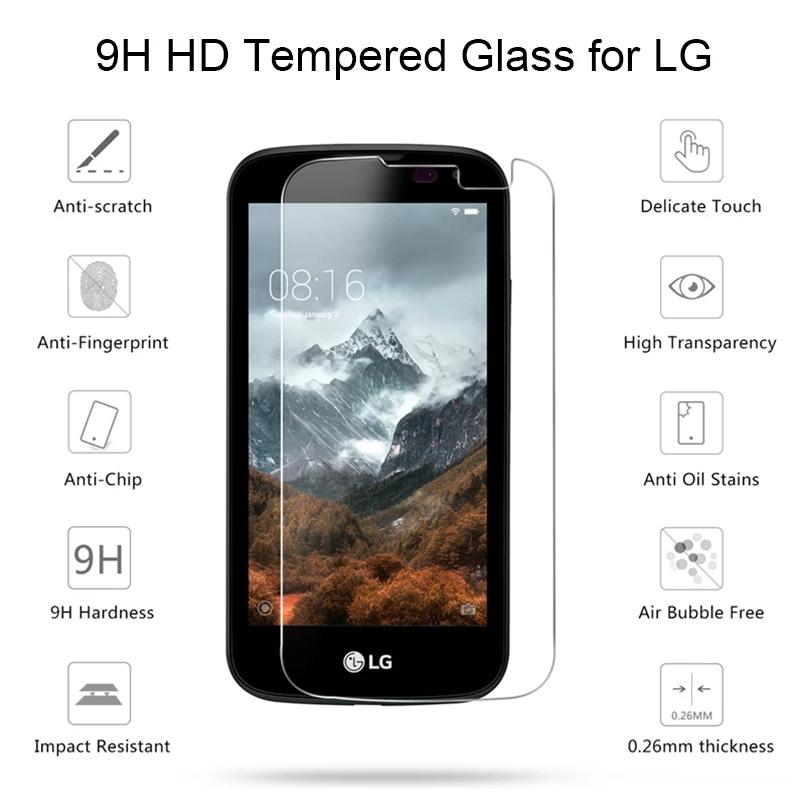 Защитное стекло для LG G8S G8 ThinQ G7 закаленное защитное G6 G5 SE K7 K4 K3 9H HD | Мобильные