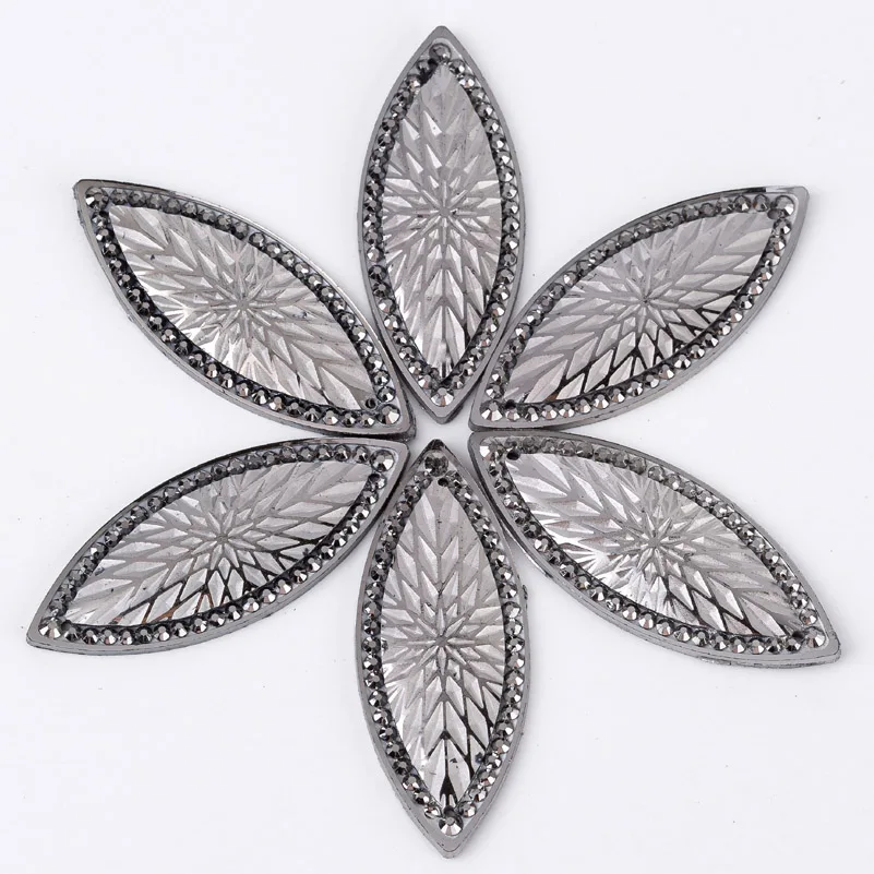 Taidian Scale Дизайн Маркиза Смола драгоценные камни для родного бисера работы Акриловые стразы кабошон 2 отверстия 20x50 мм 20 шт./лот