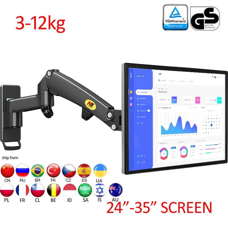 Wall Bracket Lcd 24"-35" Tv Mount Monitor Holder Led Stand