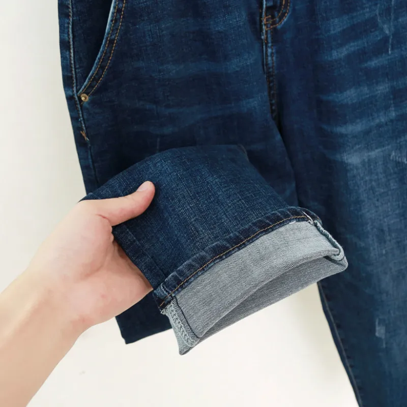 Spring Autumn Boyfriend Jeans For Women Blue High Waist Loose Denim Jeans Female Harem Pants Trousers vaqueros mujer 