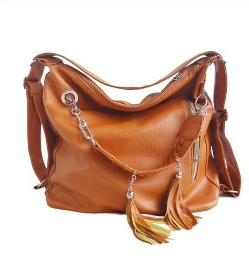 New female bag dual-use European and American fashion tassel chain shoulder backpack large capacity tide | Багаж и сумки