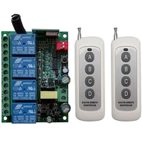 500m rf remote control ac 220v 10a 4ch relay receiver large range for universal garagecurtainlightdoorsignal transmission