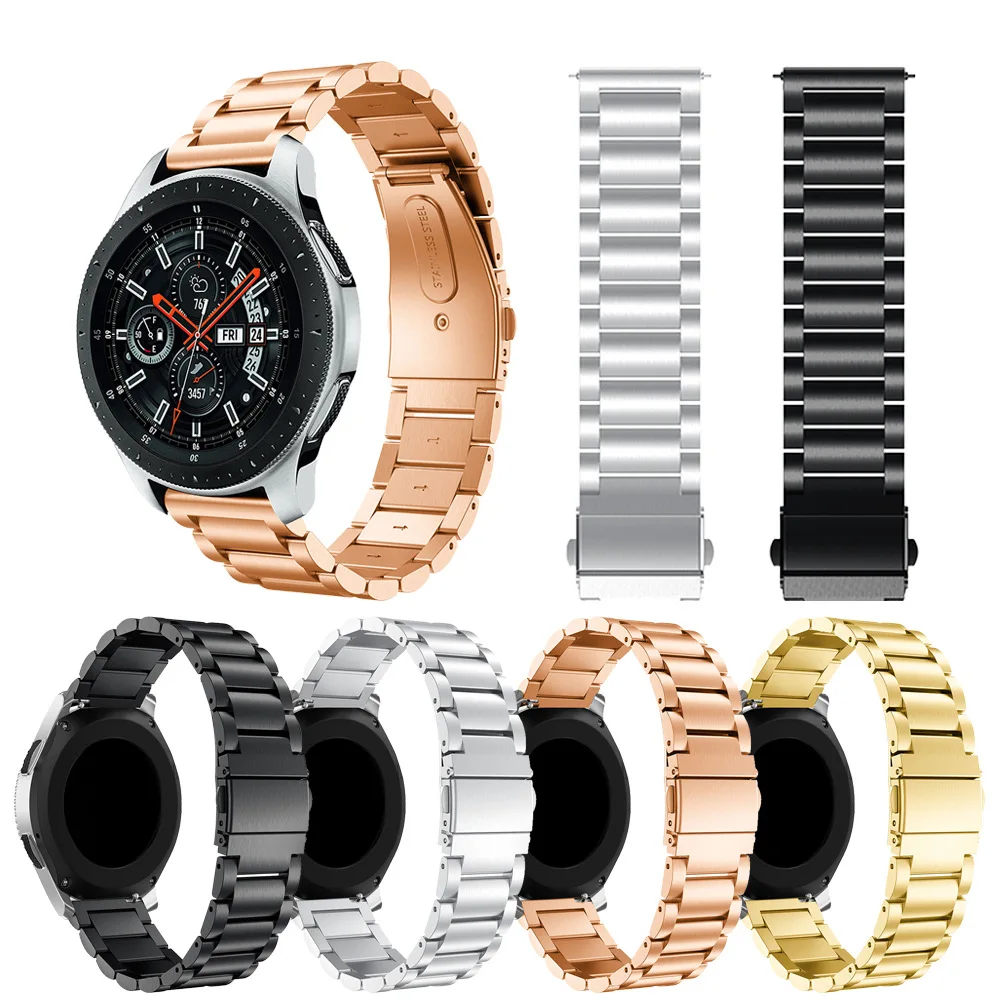 

20mm 22mm Stainless Steel Strap for Smart Watch Samsung Galaxy Watch S3 S2 Metal Strap Steel Band Bracelet Watch Accessories