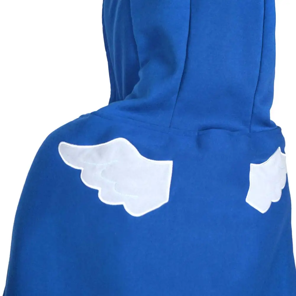 

Fairy Tail Happy Cloak Blue Hooded Cape Cosplay Costume Halloween Carnival Clothing