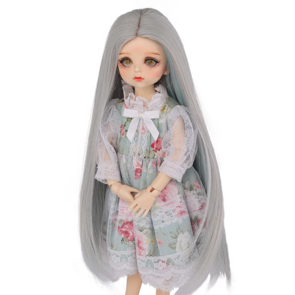 

Кукольный парик для шарнирной куклы 1/3 1/4 1/6, парик с длинными прямыми волосами, натуральный цвет, парик из высокотемпературного волокна для ...