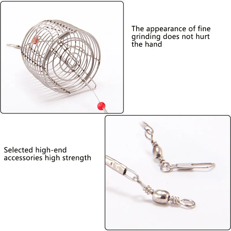 Новинка 1 шт. рыболовная приманка из нержавеющей стали маленькая клетка удочка