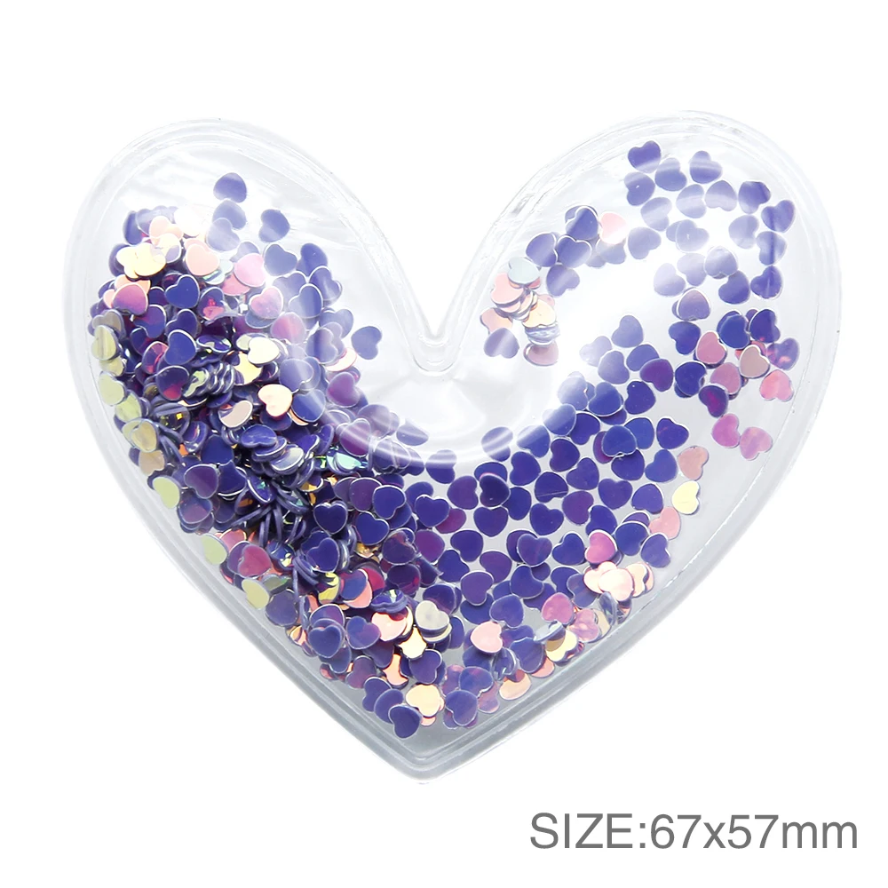 Новый 5 шт. прозрачный пластиковый пакет Любовь облако Bling шейкер блестки DIY