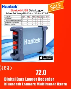 Hantek USB Виртуальный осциллограф 2 CH 20 МГц 48MSa/s цифровой осциллограф для ПК 6022BE 6022BL+ 16 Каналы логический анализатор 50/80/100/200 МГц