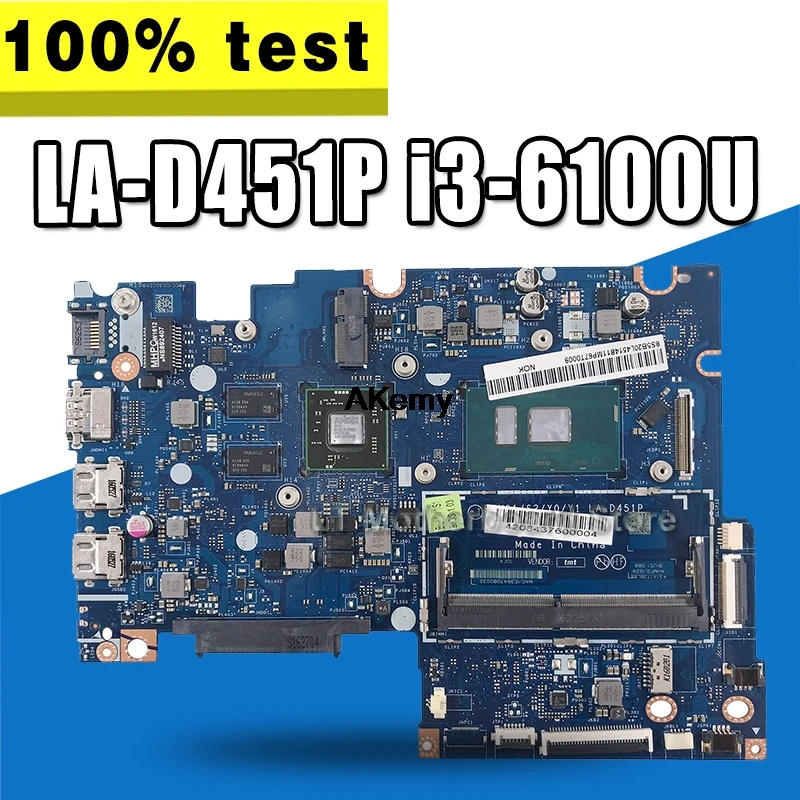 LA D451P материнская плата для ноутбука For Lenovo YOGA 510 14ISK Flex4 1470 оригинальная I3 6100U с
