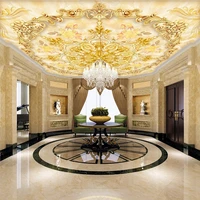 custom photo murals european style marble 3d curving circle wallpaper for ceiling wall living room hotel decor waterproof canvas