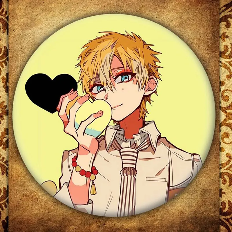 

Japan Anime Cartoon Bags Badge Button Brooch Pin Gift Jibaku Shounen Hanako-kun Nene Yashiro Teru Minamoto Hanako Cosplay Badge