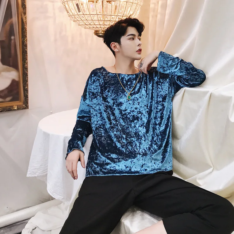 EWQ 2020 Весна новое поступление мужская футболка с длинным рукавом Повседневная