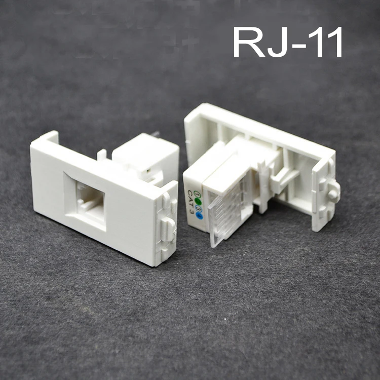 Wall Plate with VGA + RJ45 RJ11 Ports White FacePlate Cover Holder Outlet connectors plug jack | Мобильные телефоны и