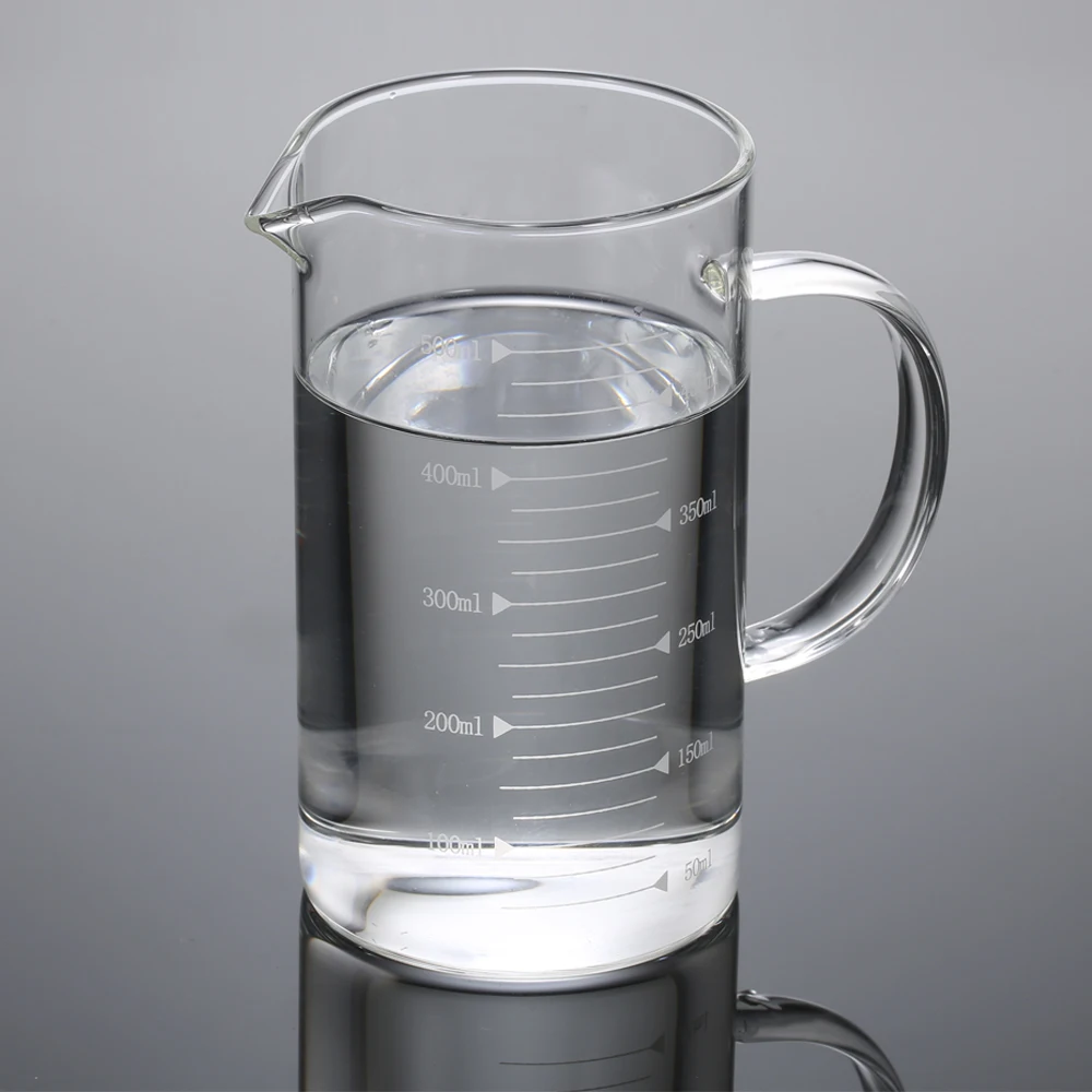 0.5л высокое боросиликатное стекло мерная чашка для выпечки прозрачная с