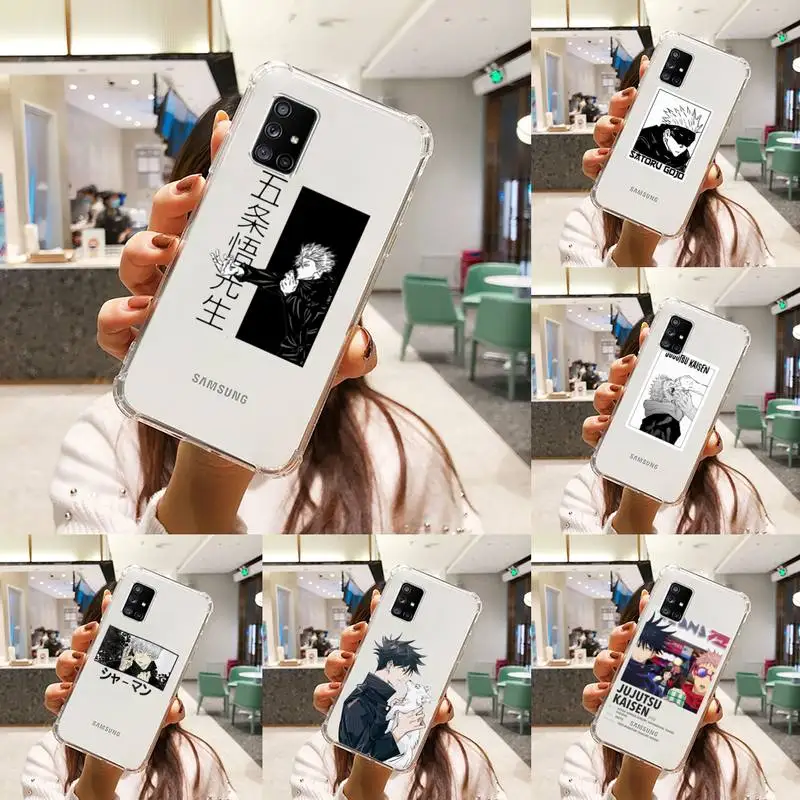 

Jujutsu Kaisen Anime Cartoon Phone Case Transparent For Samsung A51 A50 A71 A70 A81 M60S Note S21 S 20 10 9 8 11 E Plus Ultra