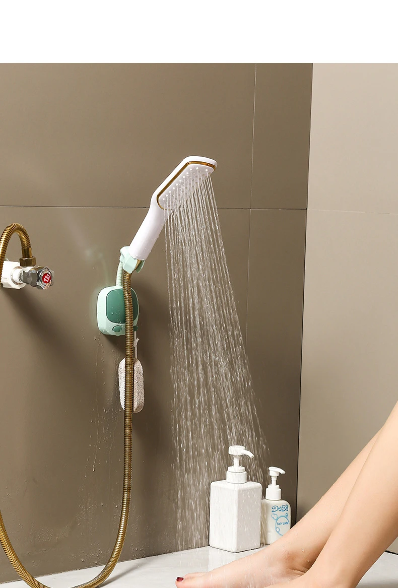 

Shower Bracket Cute Bathroom Shower Head 360 Adjustable Shower Accessories Punch-Free Wall Bracket Shower Head Bath Shower Head