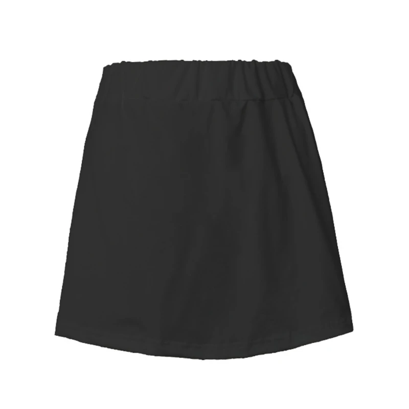 

Women Colorful Shirt Extender Mini Skirt Elastic High Waist Adjustable Layering Fake Top Lower Sweep Split Underskirt