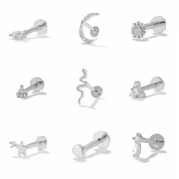 canner 1pc 925 sterling silver body piercing ear tragus helix cartilage for women threaded labret earrings pendientes party gift