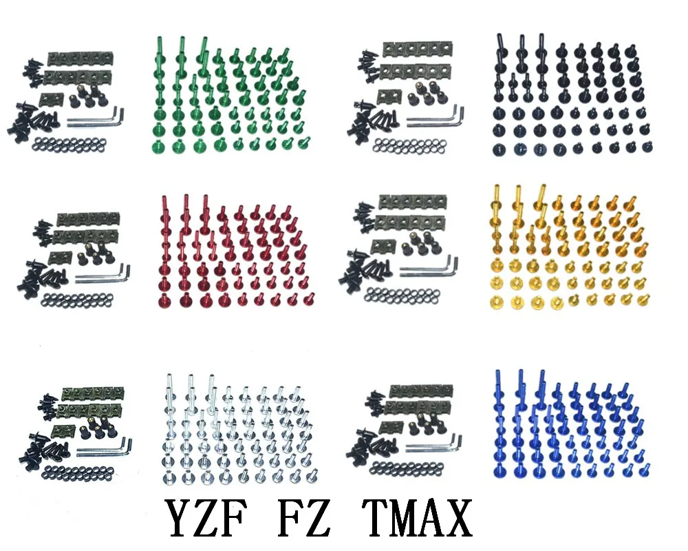 

Complete Fairing Bolts Bodywork Screws Nuts Kit For Fit Yamaha YZF FZ TMAX