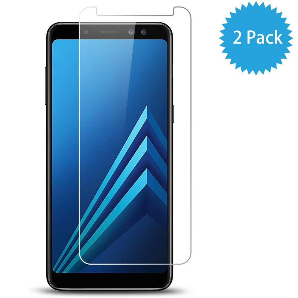 

Закаленное стекло для Samsung Galaxy A9 2018, 2 шт., защитная пленка для телефона Samsung A8 Plus 2018, A6 Plus, стекло