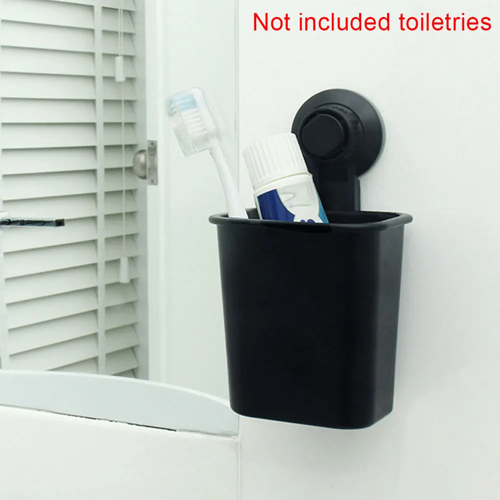 

Household Organizer Toothbrush Holder Multifunctional Bathroom Toilet Supplies Suction Cup Space Saving Wall Mounted Rack