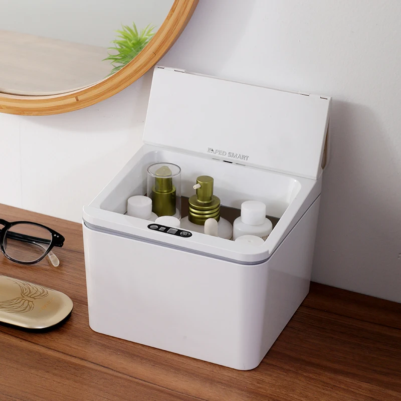 

Smart desktop storage box trash can induction small car carton