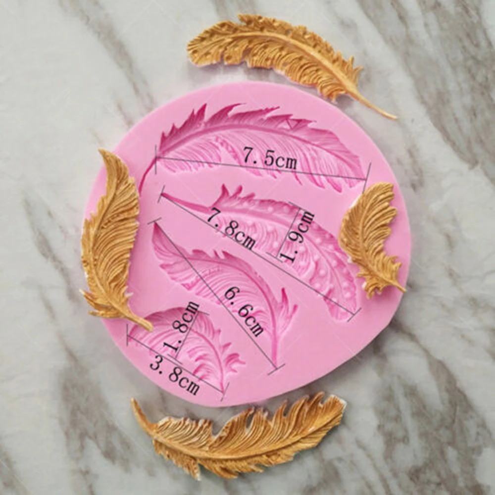 4 шт украшения перо шаблон десерт торт формочка для выпечки tTool силиконовые формы