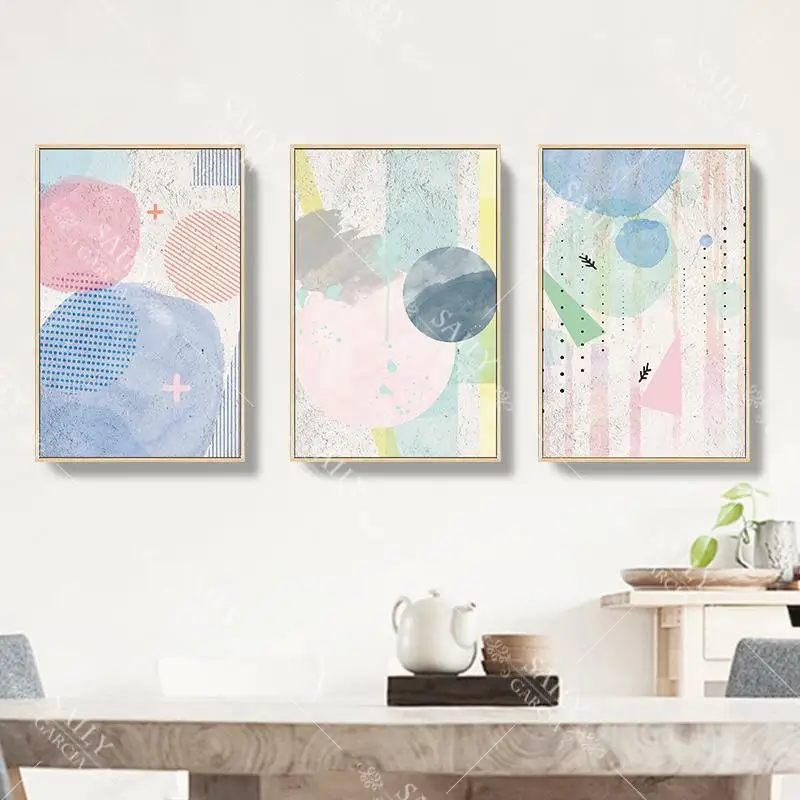 Абстрактные картины на холсте милая мультяшная мечта пастельные плакаты и