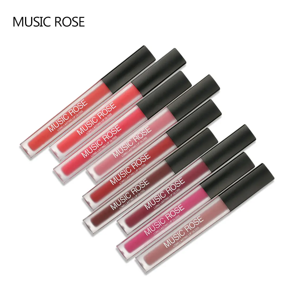 Музыкальная Роза 24 цвета Женский матовый блеск для губ корейский макияж матовая