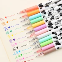 creative milky cow diamond gel pen 12 colors 0 38mm kawaii korean cartoon stationery school supplies