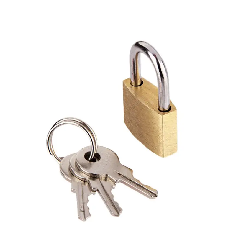 

20mm Small Copper Lock with Keys Luggage Case Padlock Storage Lockers Padlock