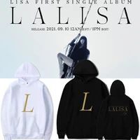 lalisa hoodies lisa solo hoodies sweatshirt kpop hip hop with velvet autumn winter hoodies