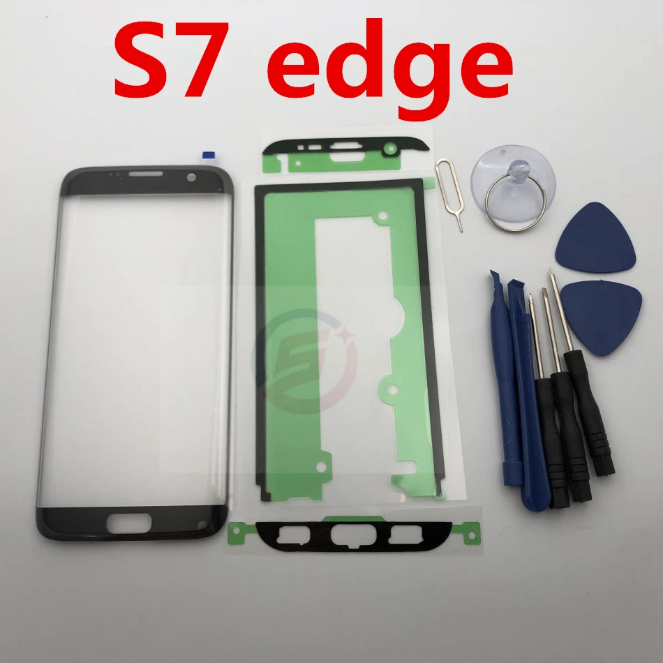 Передняя внешняя стеклянная линза сенсорный экран Замена для samsung Galaxy S7 G930 G930A G930F G935F S7 Edge+ Инструменты для ремонта и клей
