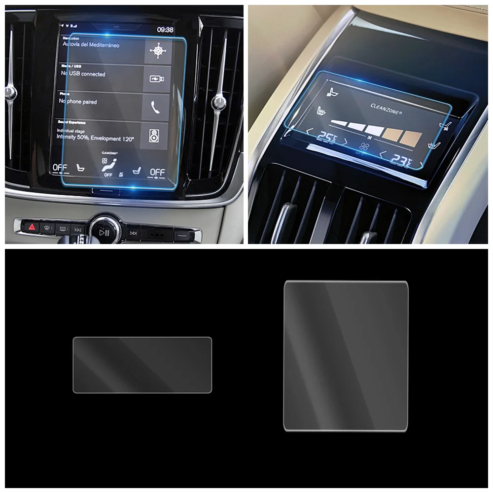 For Volvo S90 2016-2021 Car Multimedia Video GPS Navigation LCD Screen Tempered Glass Protective Film Anti Scratch Accessories