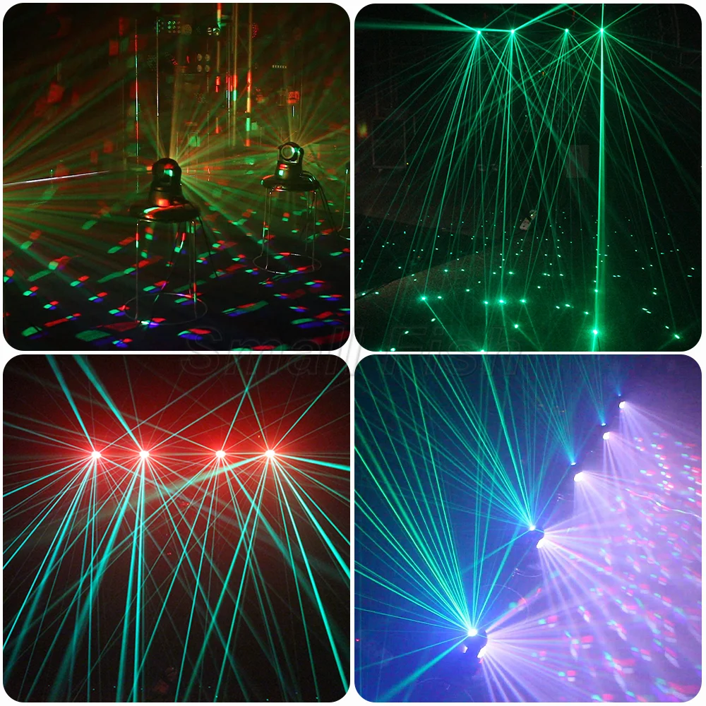 

Kaleidoscope 15W Pocket Moving Laser RGB Light DMX512 Sound Control DJ Disco Club Party Holiday Dance Stage Atmosphere Effect