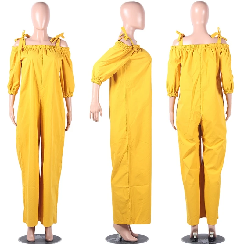 

Casual Loose Jumpsuit Women Autumn Off Shoulder Wide Leg Jumpsuit Overalls Streetwear Long Sleeve Pants Rompers Womens Jumpsuit