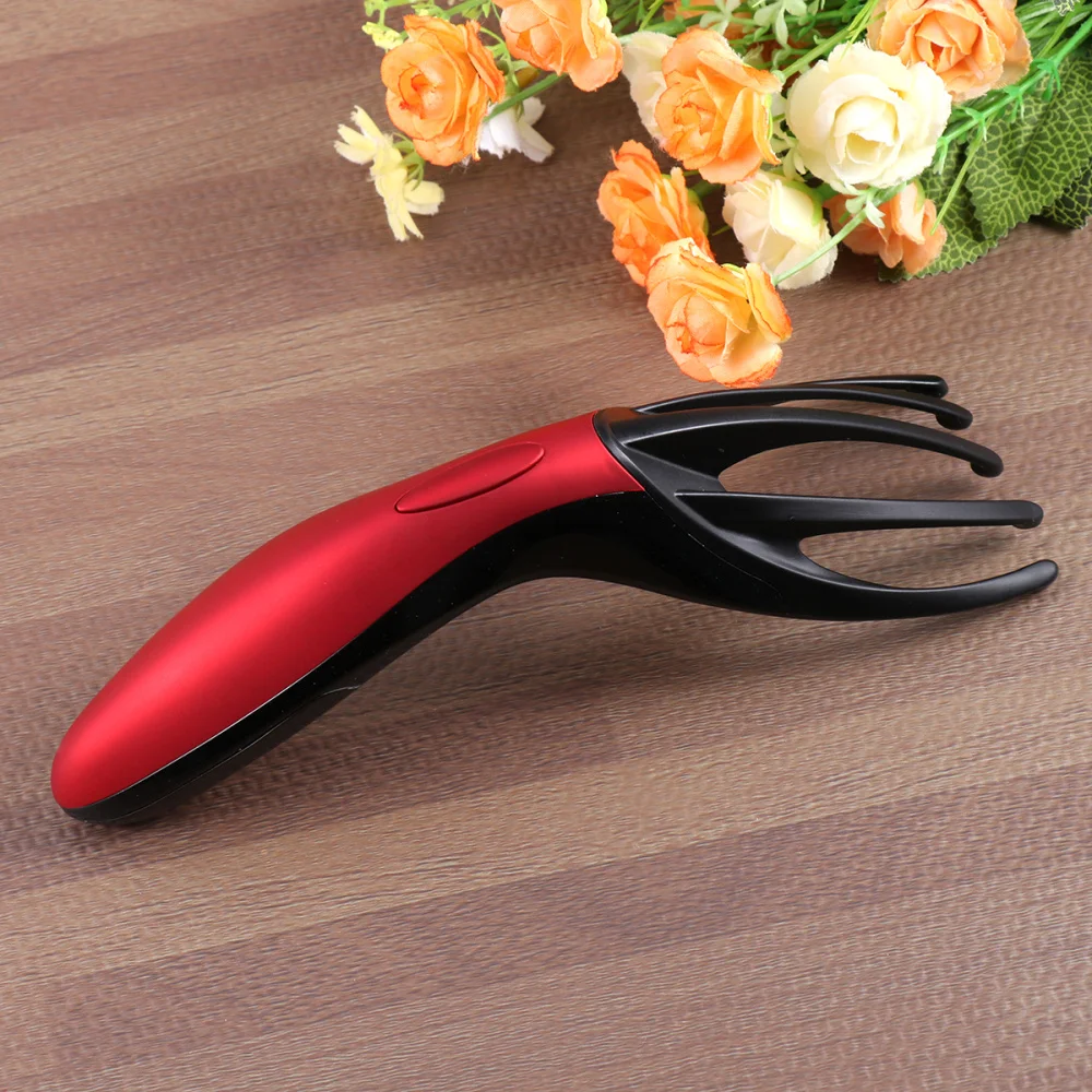 

Handheld Head Scalp Massager Comb Mutifunction Vibration Headache Stress Relieve Hair Massage Tool(Red, Battery)