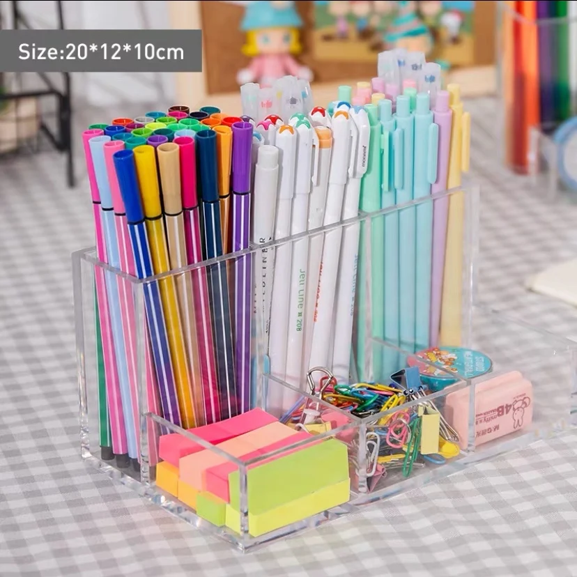 

New Watercolor Pen Paintbrush Storage Box Document Holder Stationery Desktop Organizer Rack Multifunctional Cosmetic Case