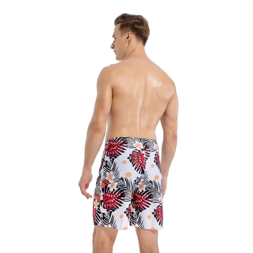 bunvel Bohemian Male Swimwear Mens Swim Shorts Swimsuit Bathing Suit Swimming Leaf Floral Print Briefs Beach 2020 | Спорт и