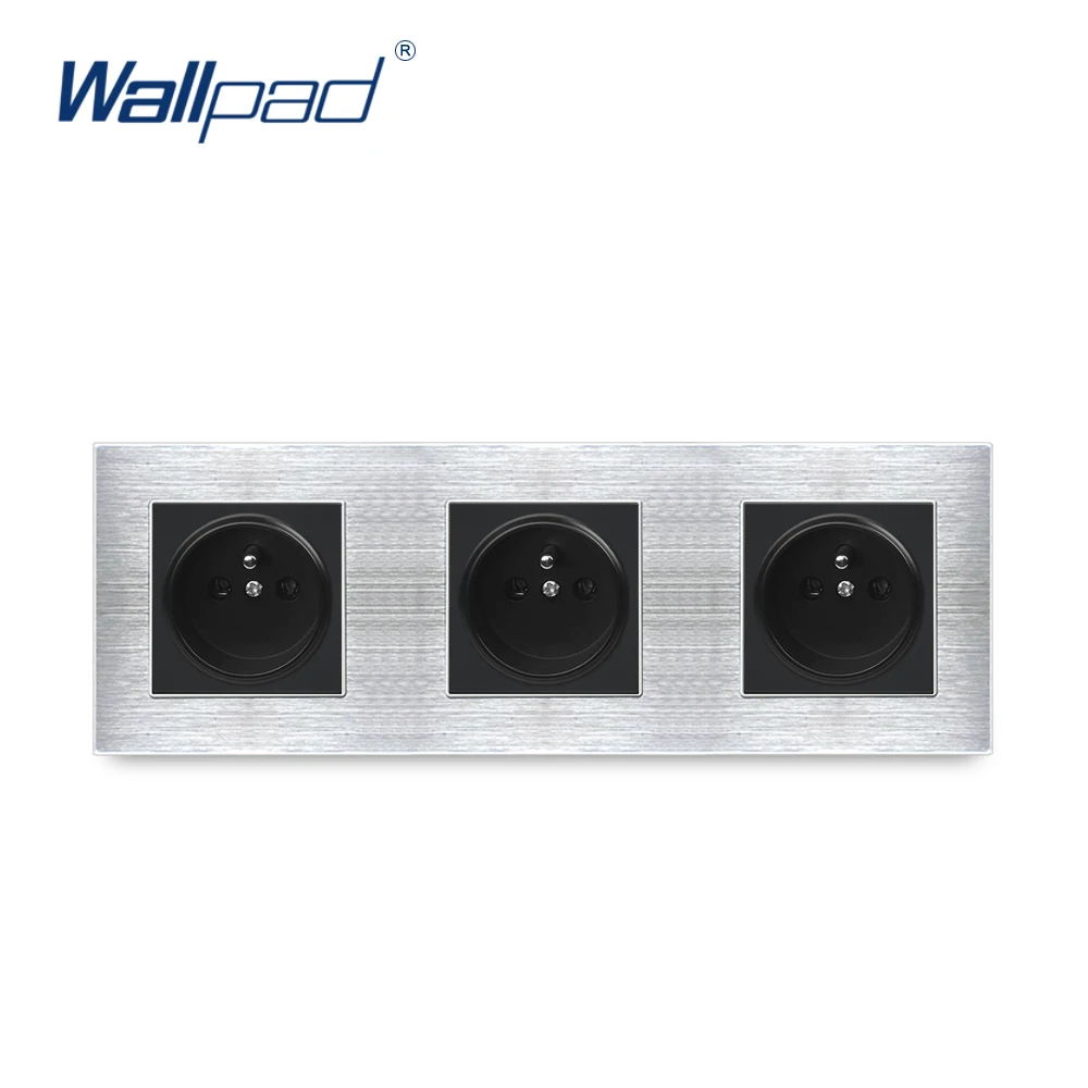 Настенная розетка Schuko 3 евророзетки французская стандартная настенная роскошная